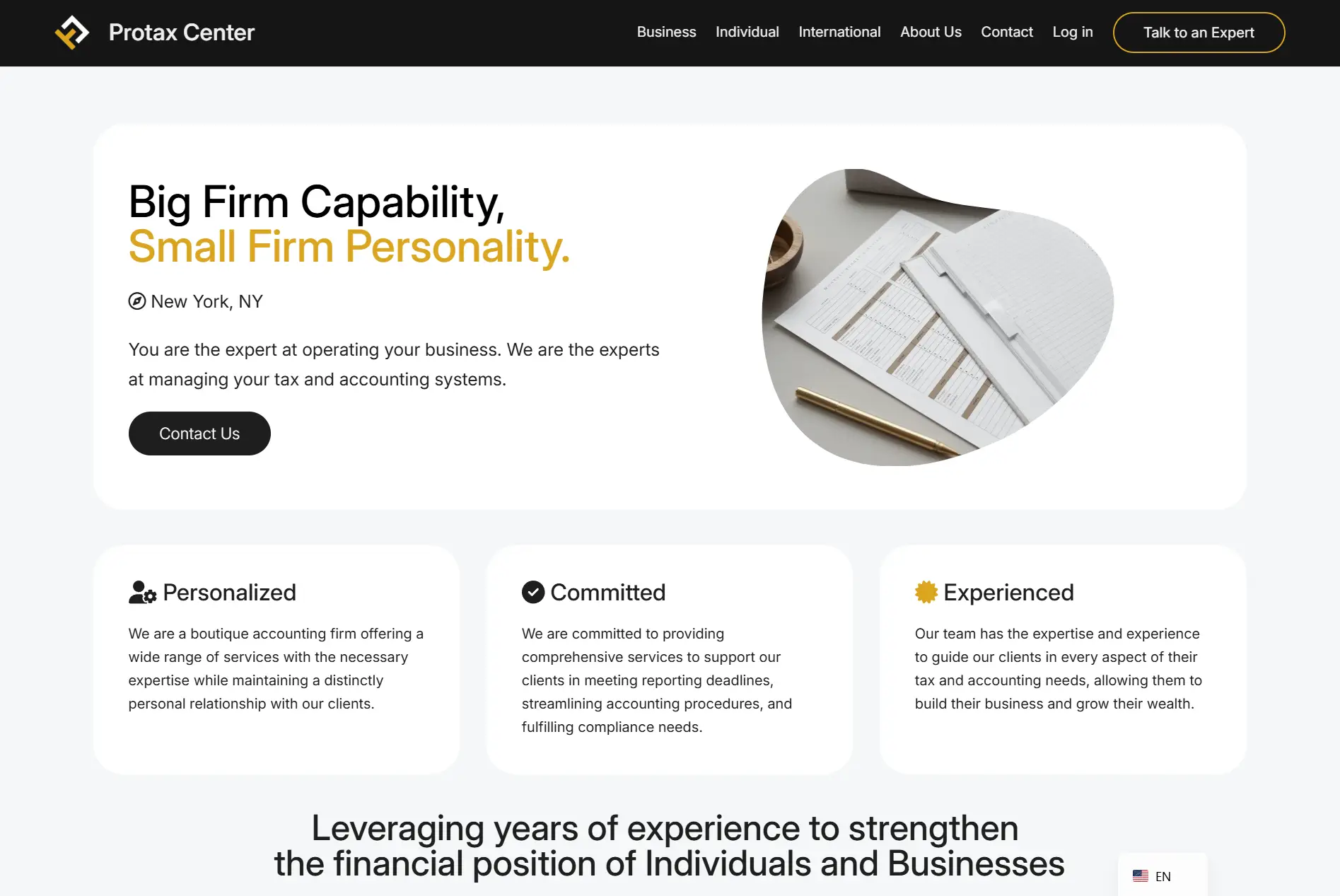 Protax Center — CRM and accounting platform built by Dreamtown Digital